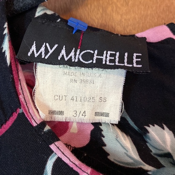 Vintage My Michelle rose floral dress - Picture 2 of 10